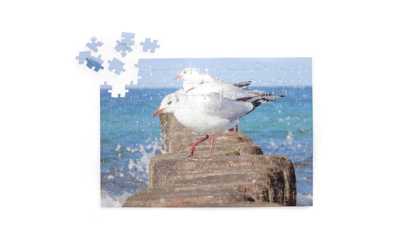 Puzzle "Morgengymnastik am Strand"