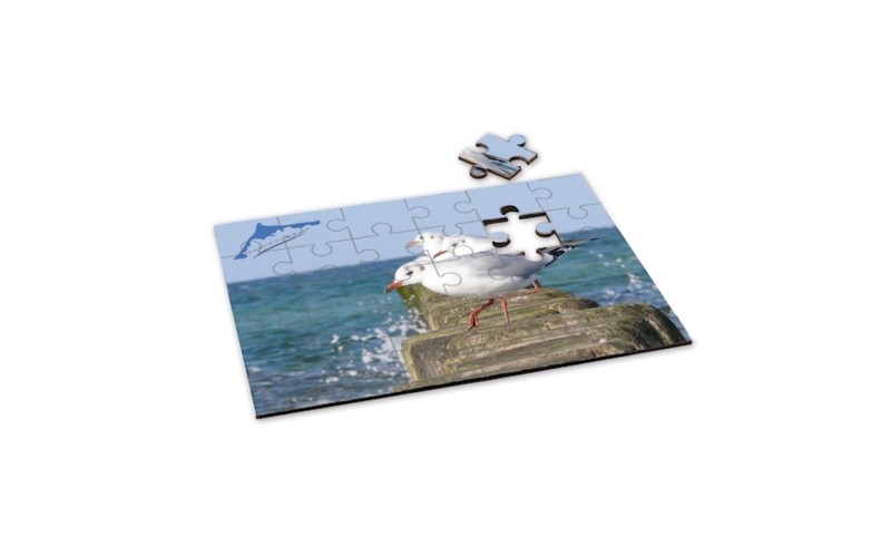 Holz - Puzzle "Morgengymnastik am Strand"