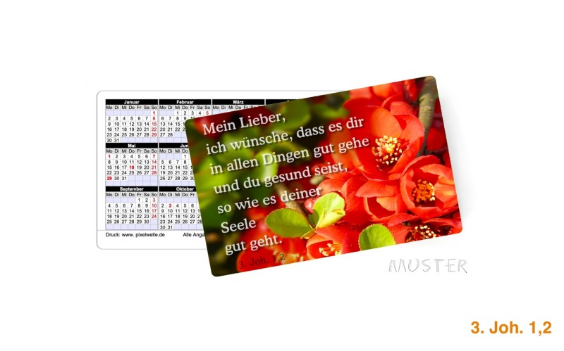Plastik - Taschen - Kalender 2025 verschiedenen chrlstlichen-Motiv