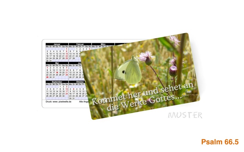 Plastik - Taschen - Kalender 2025 verschiedenen chrlstlichen-Motiv
