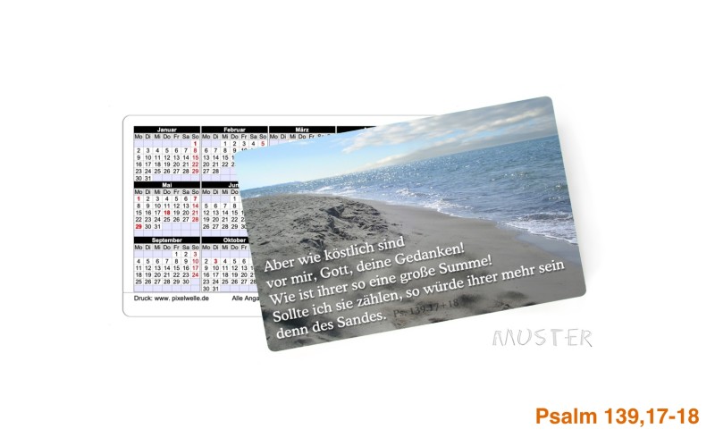 Plastik - Taschen - Kalender 2025 verschiedenen chrlstlichen-Motiv