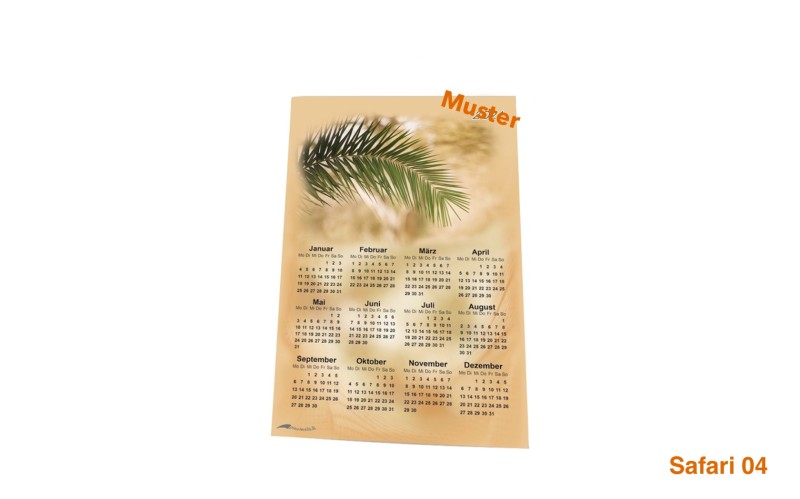 Stoff-Kalender 2023 mit verschiedenen Afrika-Natur-Motiven