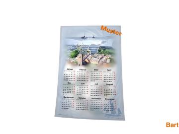 Stoff-Kalender 2025 mit verschiedenen Barth-Motiven