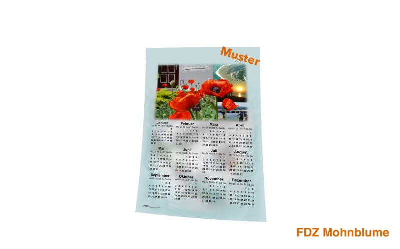 Stoff-Kalender 2025 mit verschiedenen FDZ-Motiven