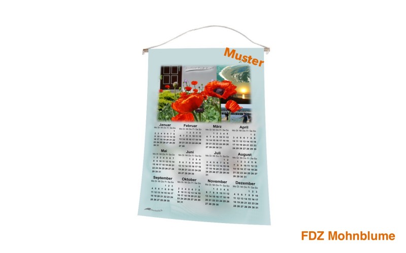 Stoff-Kalender 2025 mit verschiedenen FDZ-Motiven