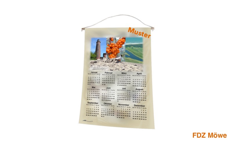 Stoff-Kalender 2025 mit verschiedenen FDZ-Motiven