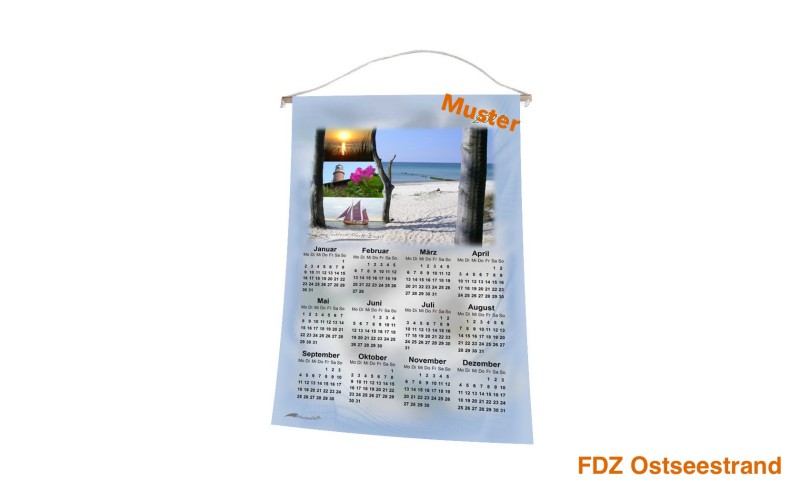 Stoff-Kalender 2025 mit verschiedenen FDZ-Motiven
