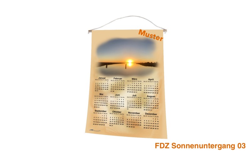 Stoff-Kalender 2024 mit verschiedenen FDZ-Motiven