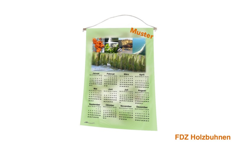 Stoff-Kalender 2025 mit verschiedenen FDZ-Motiven