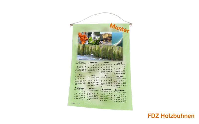 Stoff-Kalender 2024 mit verschiedenen FDZ-Motiven