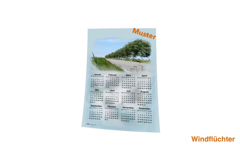Stoff-Kalender 2025 mit verschiedenen FDZ-Motiven
