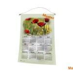 Stoff-Kalender 2025 mit verschiedenen Blumen-Motiven
