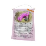 Stoff-Kalender 2025 mit verschiedenen Blumen-Motiven