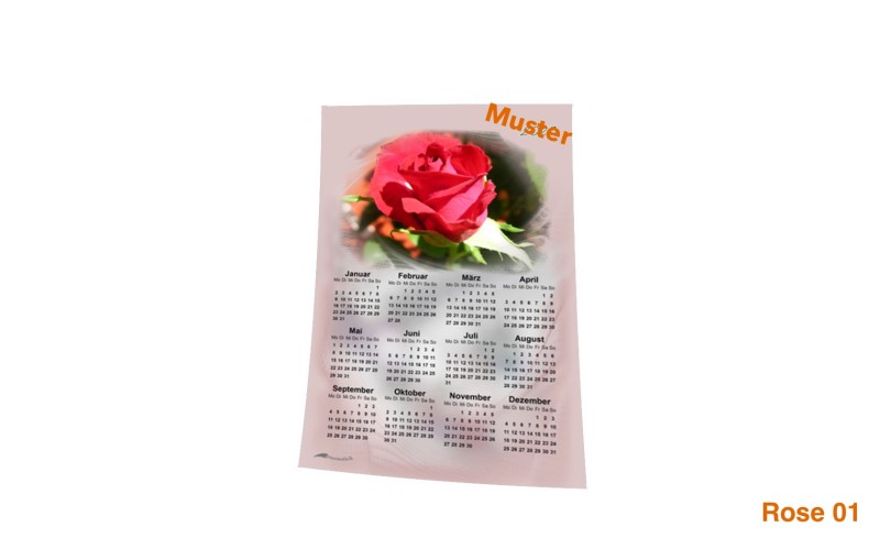 Stoff-Kalender 2025 mit verschiedenen Blumen-Motiven