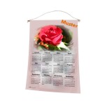 Stoff-Kalender 2025 mit verschiedenen Blumen-Motiven