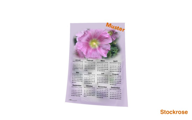 Stoff-Kalender 2025 mit verschiedenen Blumen-Motiven