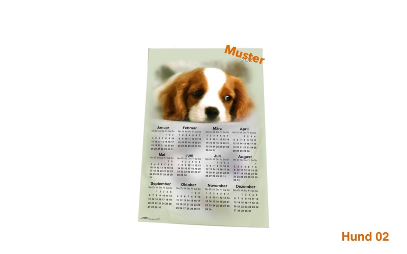 Stoff-Kalender 2025 mit verschiedenen Hunde-Motiven