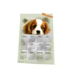Stoff-Kalender 2025 mit verschiedenen Hunde-Motiven