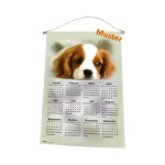 Stoff-Kalender 2025 mit verschiedenen Hunde-Motiven