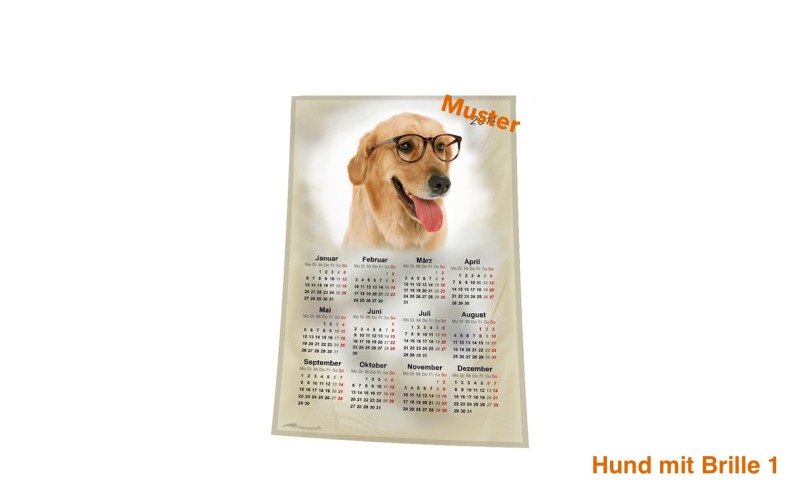 Stoff-Kalender 2024 mit verschiedenen Hunde-Motiven