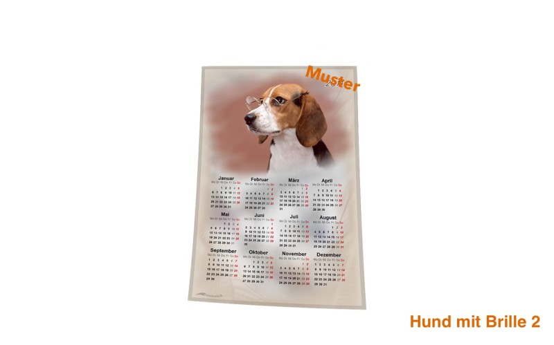 Stoff-Kalender 2024 mit verschiedenen Hunde-Motiven