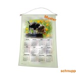 Stoff-Kalender 2025 mit verschiedenen Hunde-Motiven