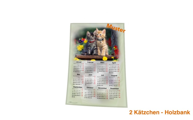 Stoff-Kalender 2025 mit verschiedenen Katzen-Motiven