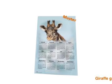 Stoff-Kalender 2024 mit verschiedenen Afrika-Tier-Motiven