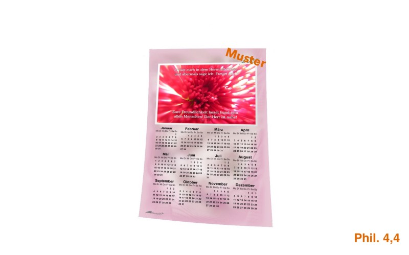Stoff-Kalender 2025 mit verschiedenen christliche Motive