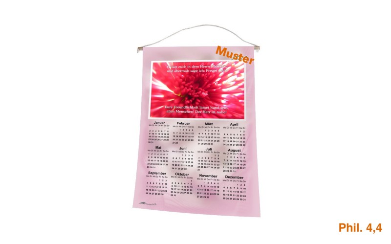 Stoff-Kalender 2025 mit verschiedenen christliche Motive