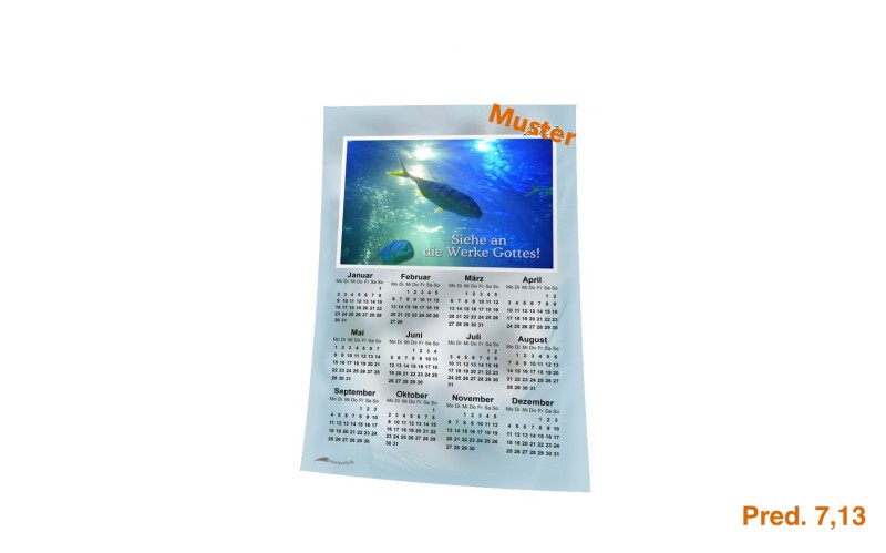 Stoff-Kalender 2025 mit verschiedenen christliche Motive