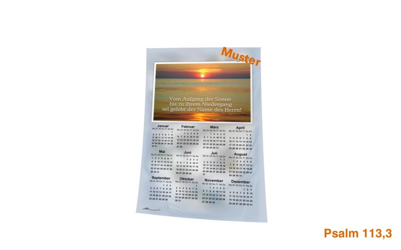 Stoff-Kalender 2025 mit verschiedenen christliche Motive